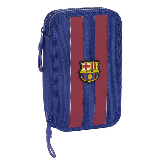 Plumier Doble F.C. Barcelona Rojo Azul marino 12.5 x 19.5 x 4 cm (28 piezas)  Comprati.