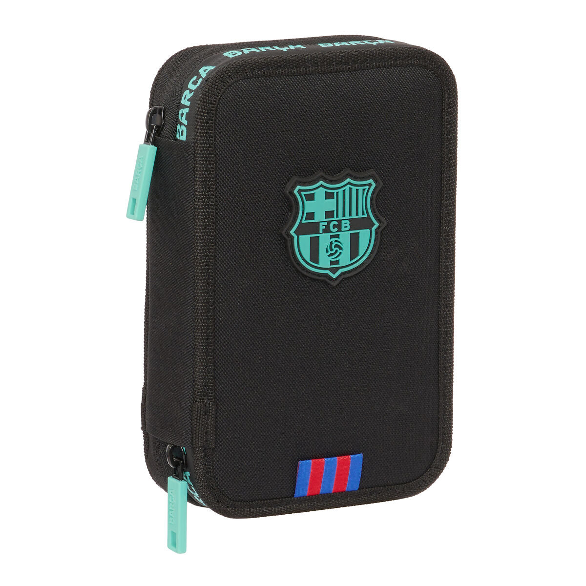 Plumier Doble F.C. Barcelona Negro 12.5 x 19.5 x 4 cm (28 piezas)  Comprati.