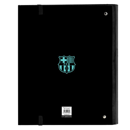 Carpeta de anillas F.C. Barcelona Negro 27 x 32 x 3.5 cm  Comprati.