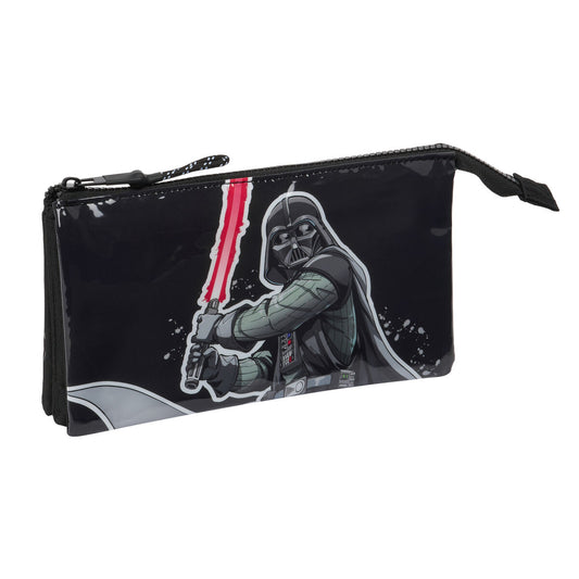 Portatodo Doble Star Wars The fighter Negro 22 x 12 x 3 cm  Comprati.