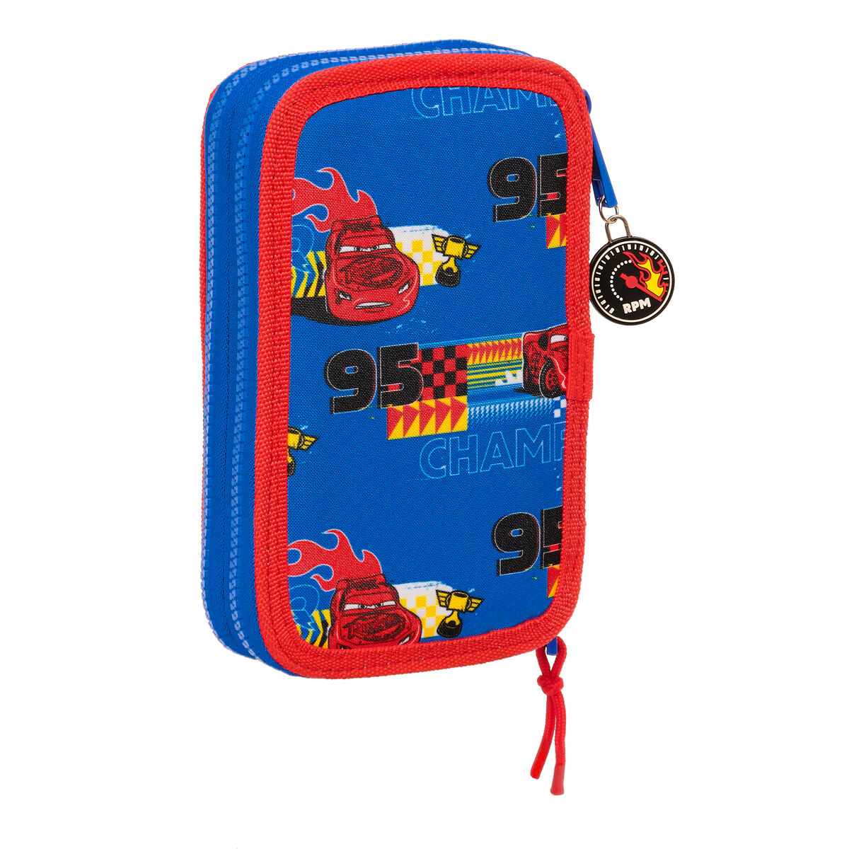 Plumier Doble Cars Race ready Azul 12.5 x 19.5 x 4 cm (28 piezas)  Comprati.