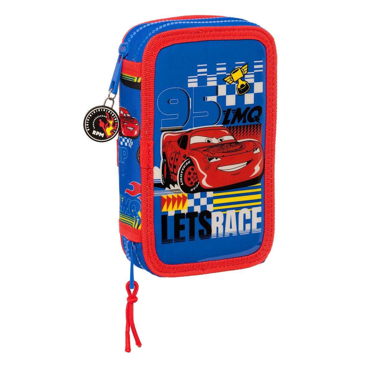 Plumier Doble Cars Race ready Azul 12.5 x 19.5 x 4 cm (28 piezas)  Comprati.