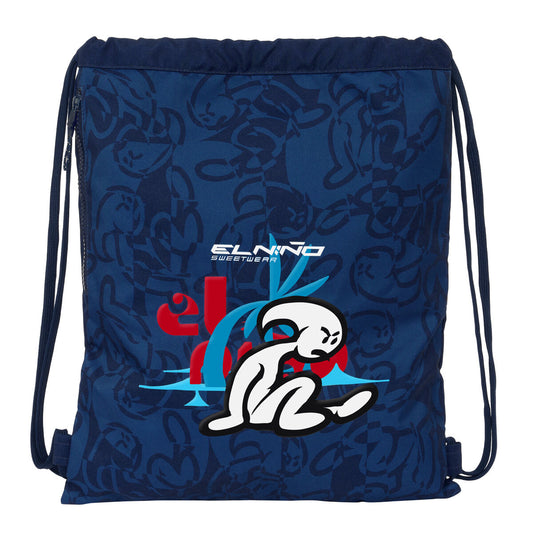 Bolsa Mochila con Cuerdas El Niño Paradise Azul marino 35 x 40 x 1 cm  Comprati.