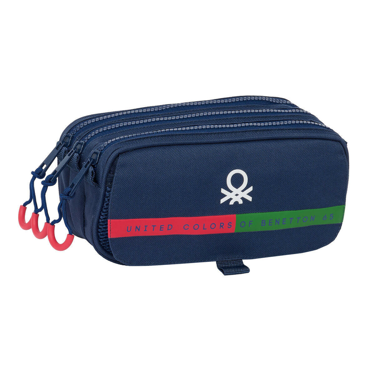 Portatodo Triple Benetton Italy Azul marino 21,5 x 10 x 8 cm  Comprati.