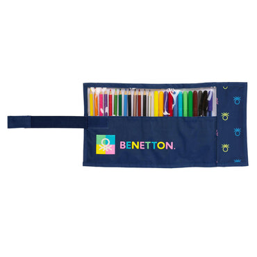 Plumier Benetton Cool Azul marino 7 x 20 x 7 cm Enrollable 27 Piezas  Comprati.