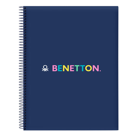 Libreta Benetton Cool Azul marino A4 120 Hojas  Comprati.