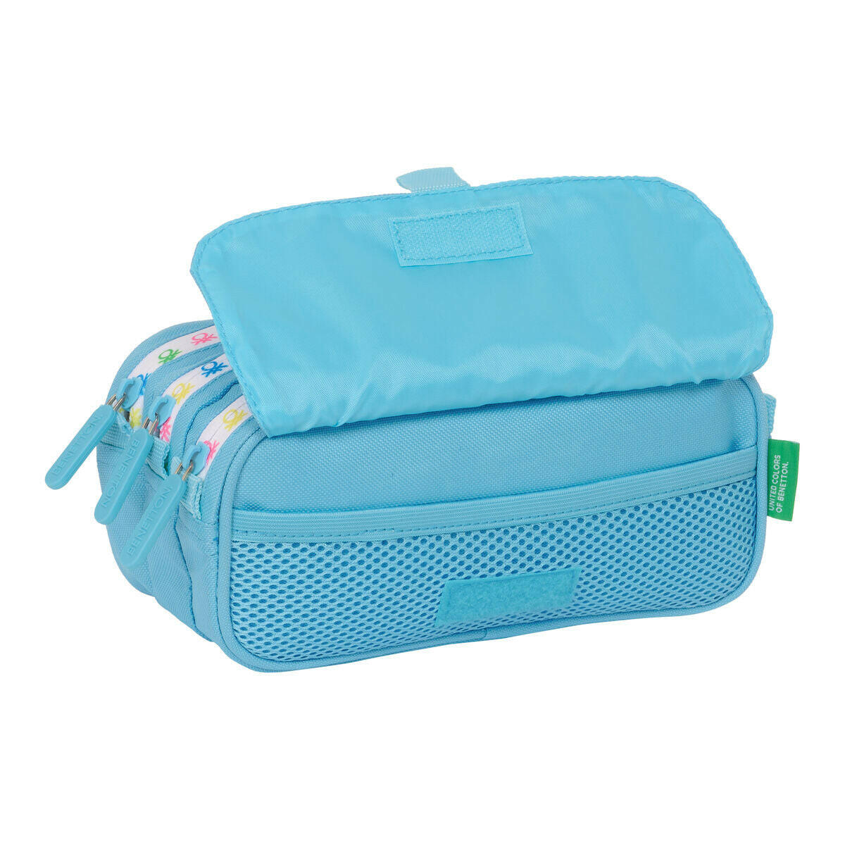 Portatodo Triple Benetton Spring Azul cielo 21,5 x 10 x 8 cm  Comprati.