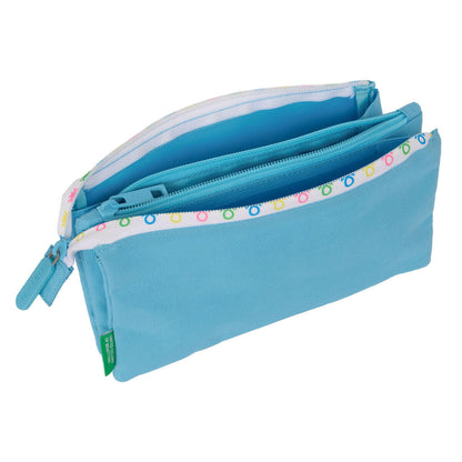 Portatodo Triple Benetton Spring Azul cielo 22 x 12 x 3 cm  Comprati.