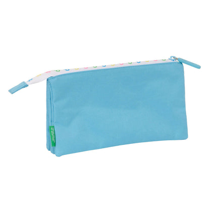 Portatodo Triple Benetton Spring Azul cielo 22 x 12 x 3 cm  Comprati.