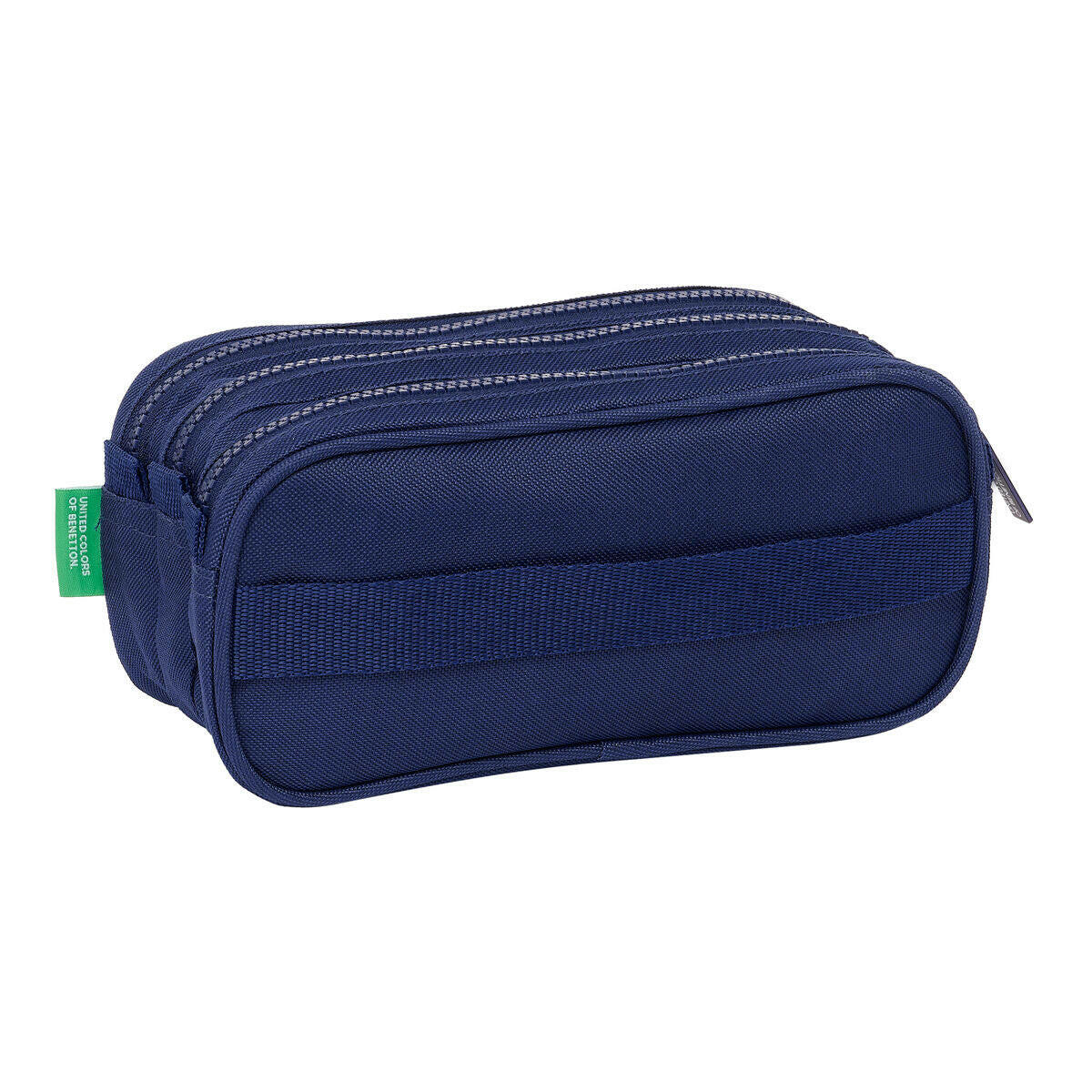 Portatodo Triple Benetton Varsity Gris Azul marino 21,5 x 10 x 8 cm  Comprati.