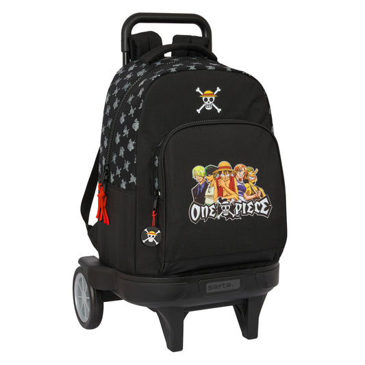 Mochila Escolar con Ruedas One Piece Negro 33 x 45 x 22 cm  Comprati.