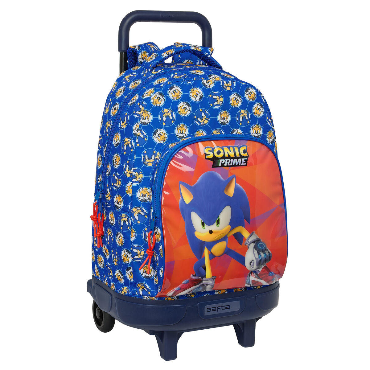 Mochila Escolar con Ruedas Sonic Prime Azul 33 x 45 x 22 cm  Comprati.