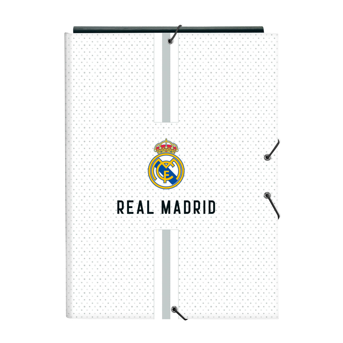 Carpeta de anillas Real Madrid C.F. Blanco Gris A4 26 x 33.5 x 2.5 cm  Comprati.