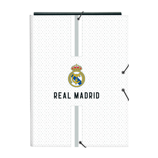 Carpeta de anillas Real Madrid C.F. Blanco Gris A4 26 x 33.5 x 2.5 cm  Comprati.