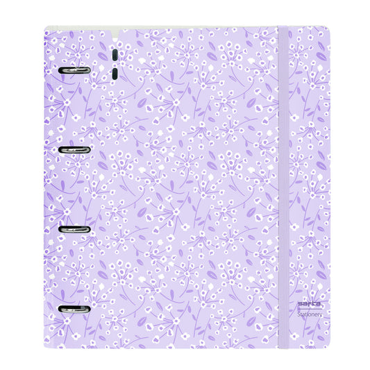 Carpeta de anillas Safta Light purple flowers Morado 27 X 32 X 4 cm  Comprati.