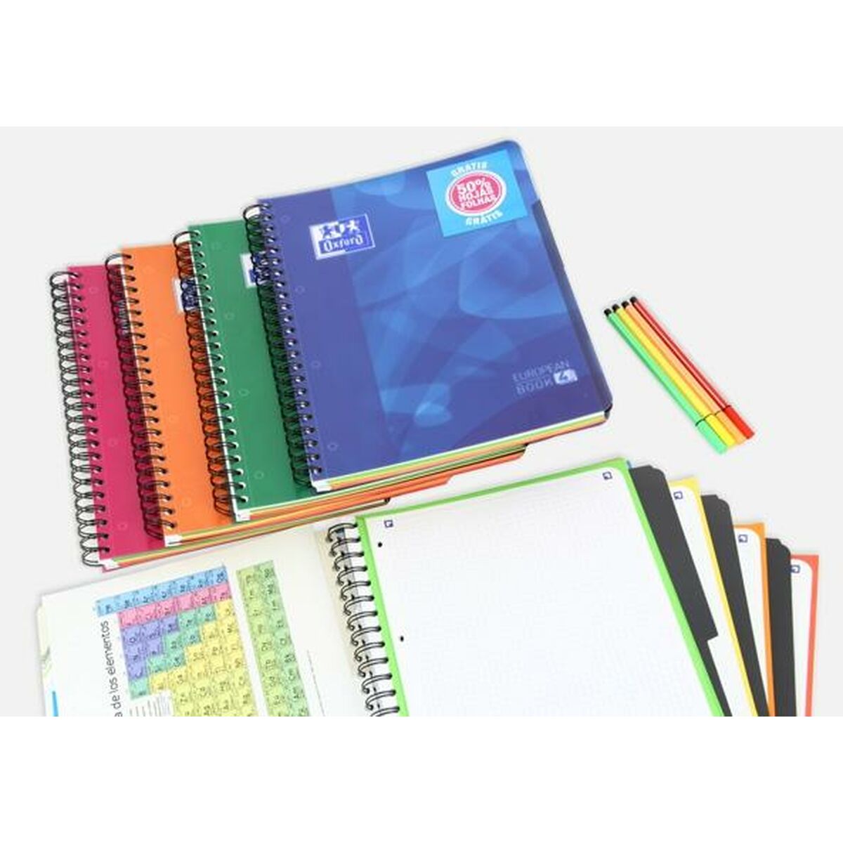 Set de Cuadernos Oxford European Book 4 5 Piezas Multicolor A4 120 Hojas  Comprati.