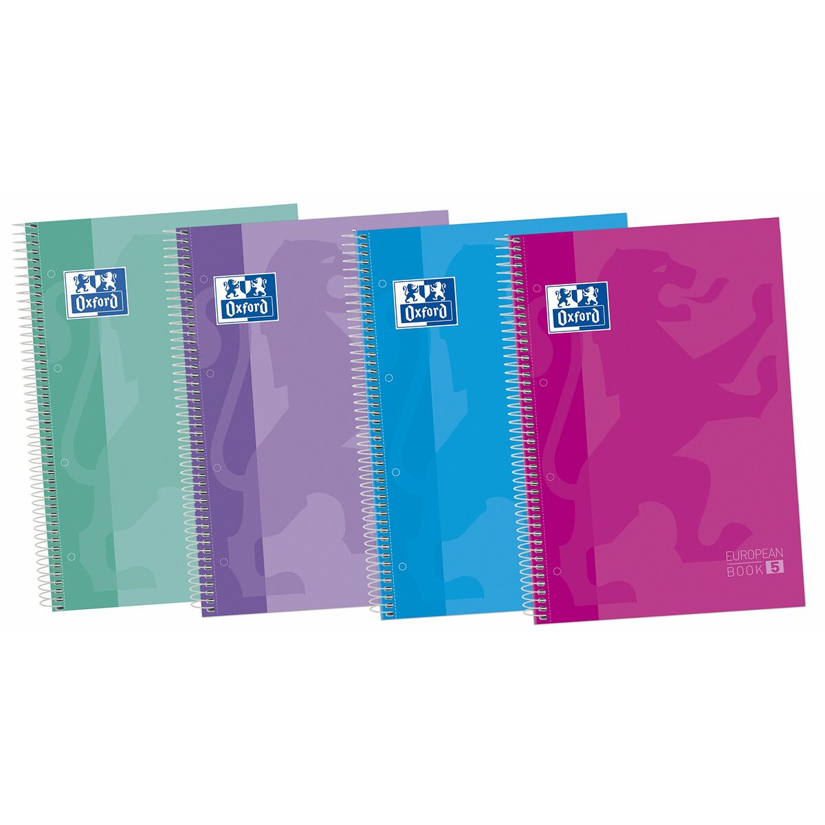 Cuaderno Oxford European Book Microperforado Multicolor A4 5 Piezas 120 Hojas  Comprati.