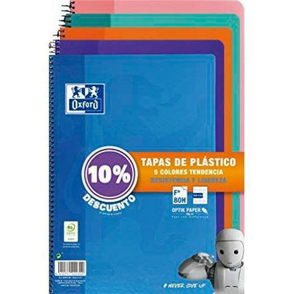 Cuaderno Oxford Multicolor Din A4 5 Piezas 80 Hojas  Comprati.