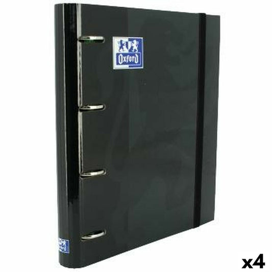 Carpeta de anillas Oxford EuropeanBinder Negro A4+ (4 Unidades)  Comprati.