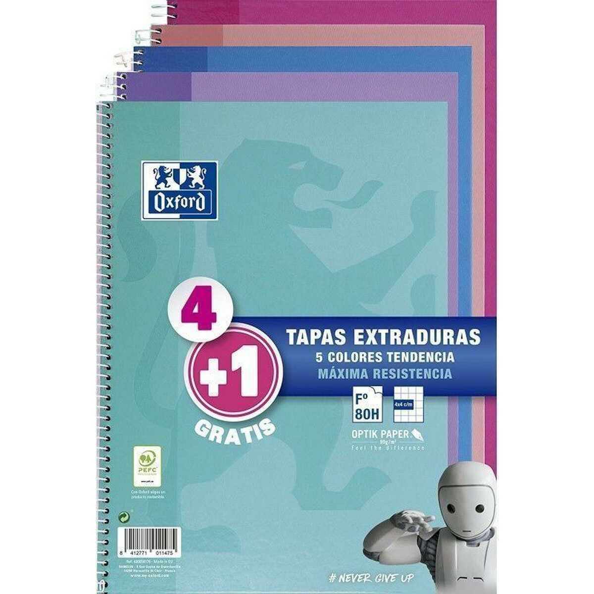 Cuaderno Oxford Multicolor Din A4 5 Piezas 80 Hojas  Comprati.