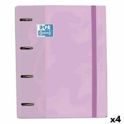 Carpeta de anillas Oxford Touch Malva A4+ (4 Unidades)  Comprati.