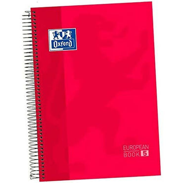 Cuaderno Oxford Europeanbook 5 Rojo A4+ 120 Hojas (5 Unidades)  Comprati.