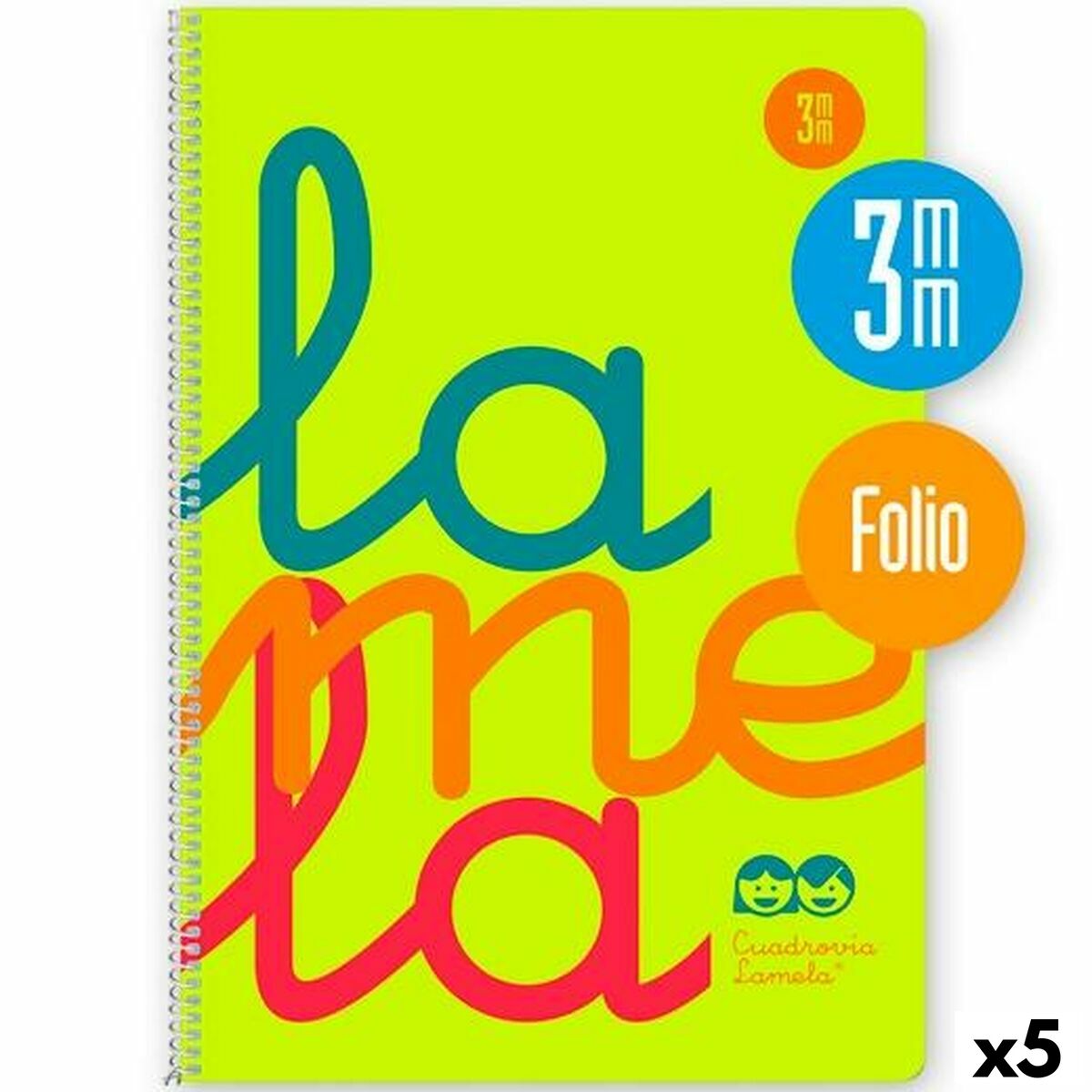 Cuaderno Lamela Amarillo Din A4 80 Hojas (5 Unidades)  Comprati.