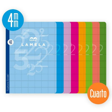 Libreta Lamela Multicolor Cuarto (10 Piezas)  Comprati.