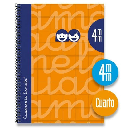 Cuaderno Lamela Naranja Cuarto 5 Piezas 80 Hojas  Comprati.