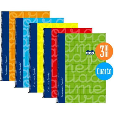 Cuaderno Lamela Multicolor Cuarto 5 Piezas 80 Hojas  Comprati.