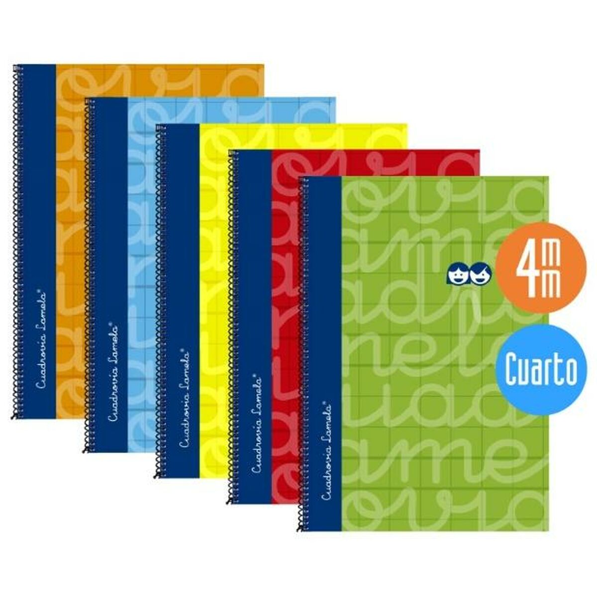 Set de Cuadernos Lamela Multicolor Cuarto 5 Piezas 80 Hojas  Comprati.