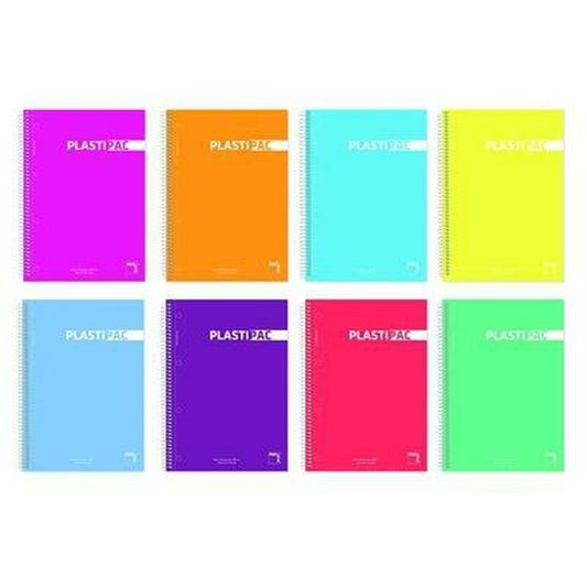 Cuaderno Pacsa Plastipac Multicolor Cuarto 5 Piezas 80 Hojas  Comprati.