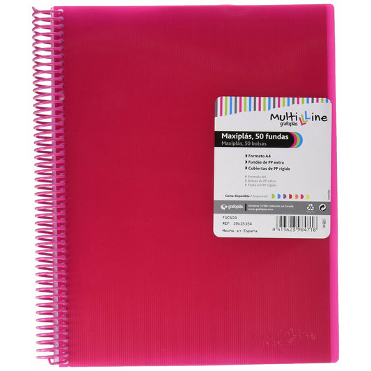 Carpeta Clasificadora Grafoplas Maxiplás Fucsia A4  Comprati.