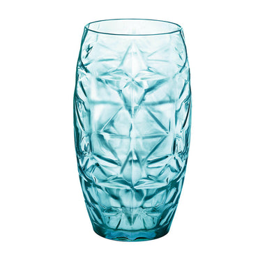 Vaso Oriente Azul Vidrio 470 ml (6 Unidades)  Comprati.