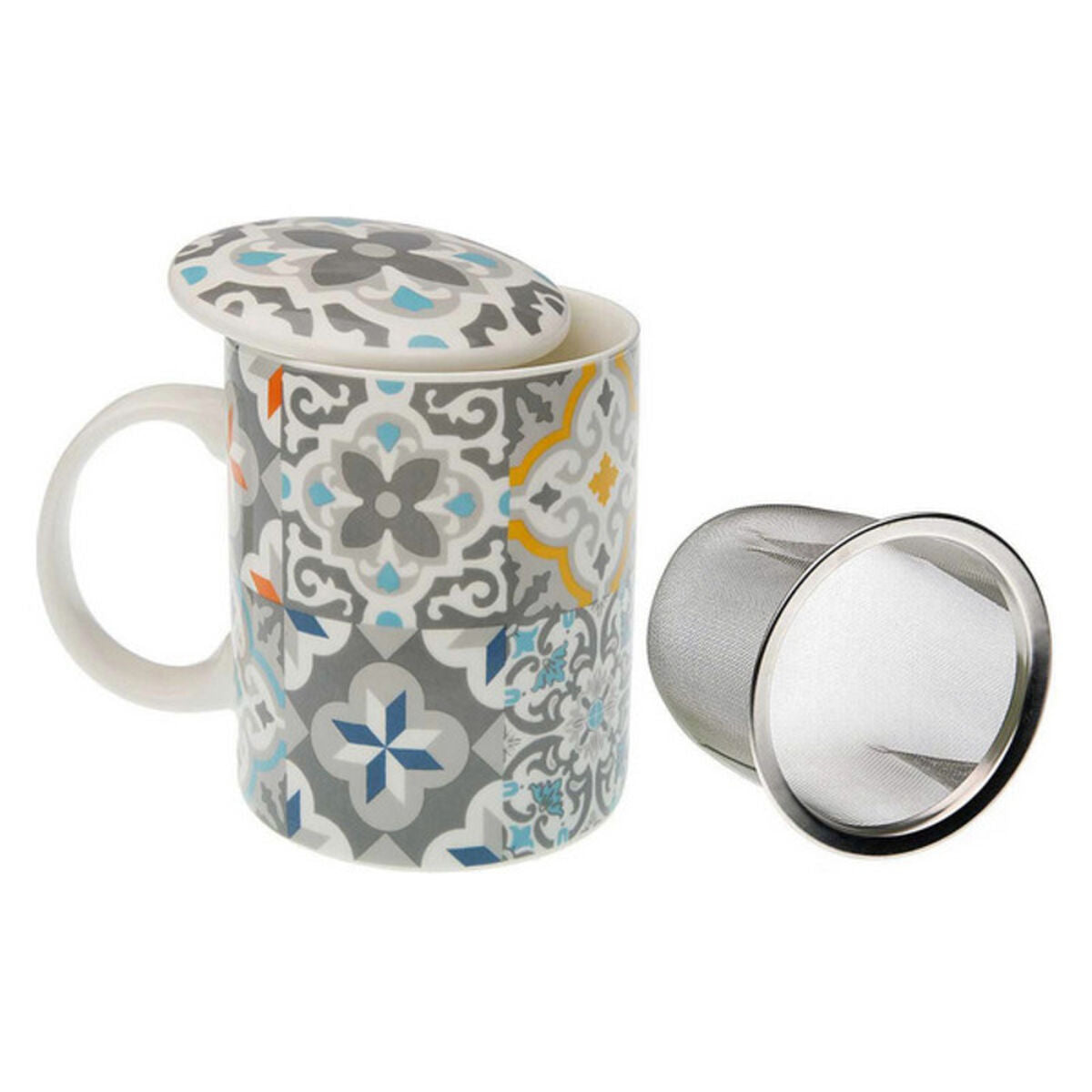 Taza con Filtro para Infusiones Versa Alfama Porcelana Gres (8 x 10 x 8 cm)  Comprati.