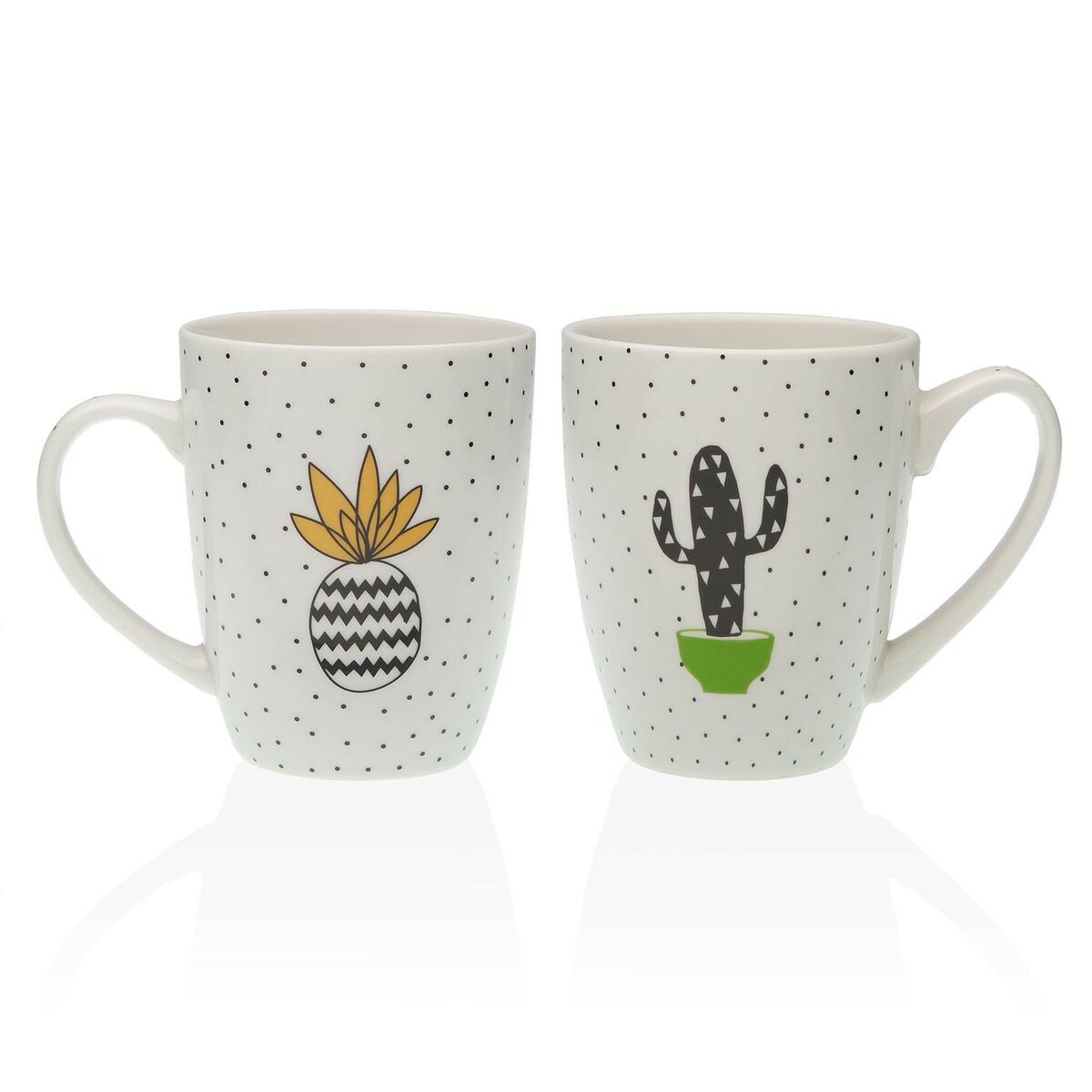 Taza Mug Versa Porcelana Cactus Piña  Comprati.