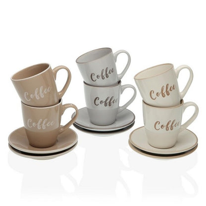 Juego de Tazas con Platos Lieke Té Gres (6 pcs)  Comprati.