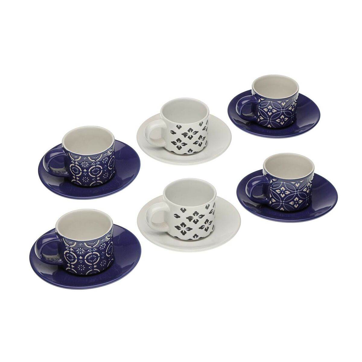 Juego de Tazas de Café Versa Regina Cerámica (6 Piezas)  Comprati.