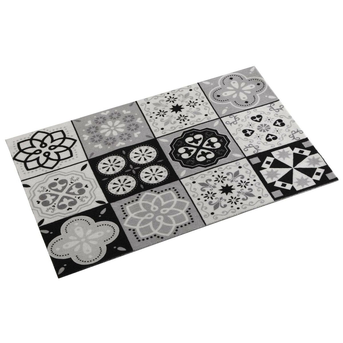 Alfombra Mosaic Versa Blk Negro Poliéster (50 x 2 x 80 cm)  Comprati.