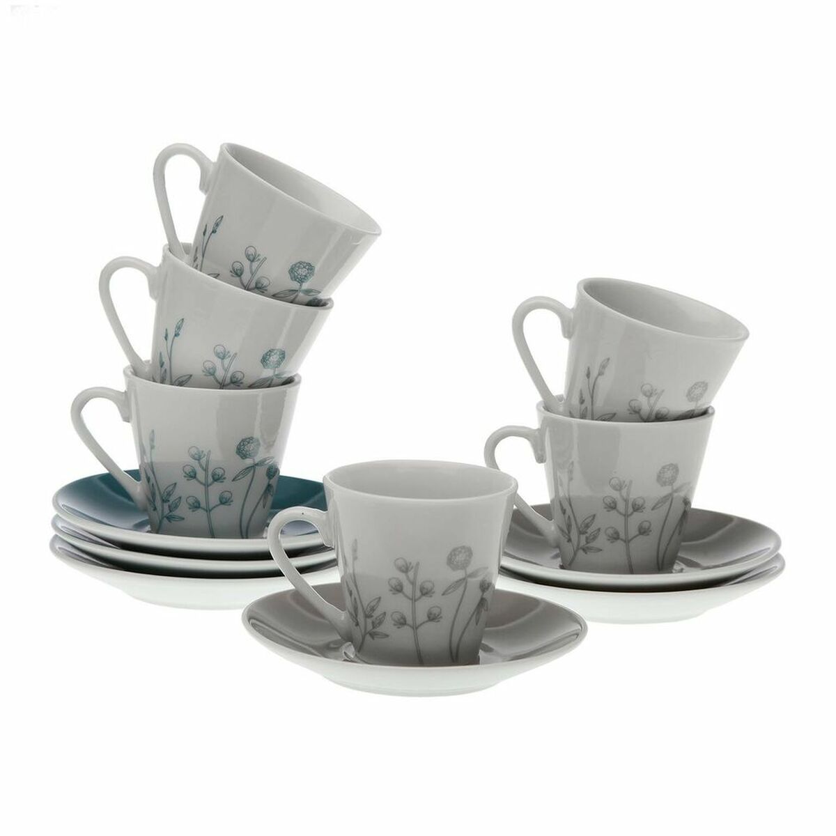 Juego de Tazas de Café Versa Nomma Porcelana  Comprati.