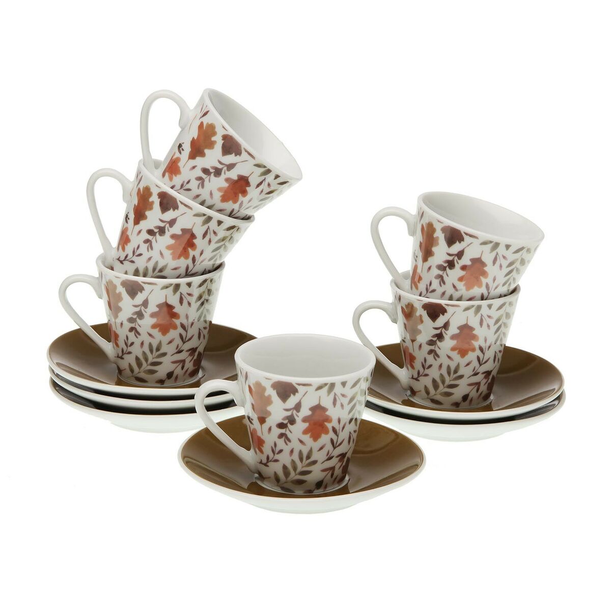 Juego de Tazas de Café Versa Aia Porcelana (6 Piezas)  Comprati.