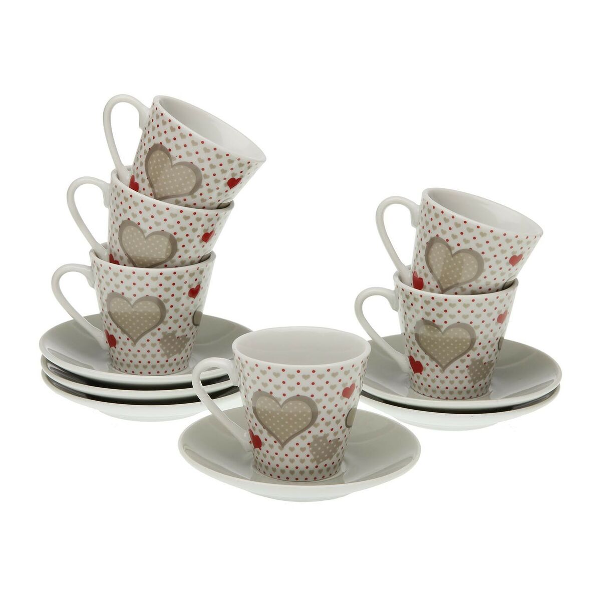 Juego de Tazas de Café Versa Sweet Porcelana (6 Piezas)  Comprati.