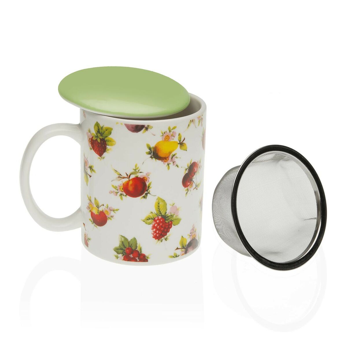 Taza con Filtro para Infusiones Versa Frutas Gres  Comprati.