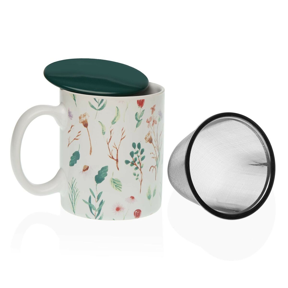 Taza con Filtro para Infusiones Versa Sansa Porcelana Gres  Comprati.