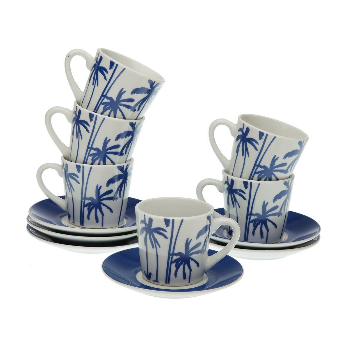 Juego de 6 Tazas con Plato Versa Marina Porcelana  Comprati.