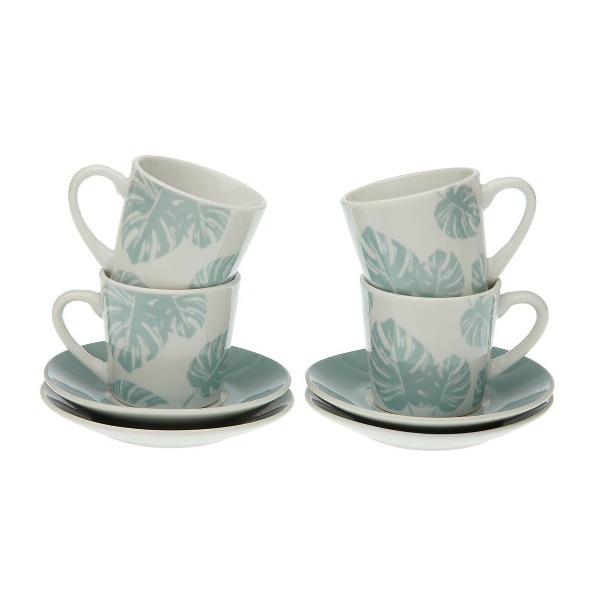 Juego de Tazas de Café Versa Shelly Porcelana (4 Piezas)  Comprati.