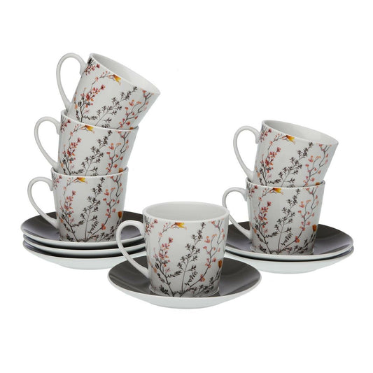 Juego de 6 Tazas de Té con Plato Versa Balbec Porcelana  Comprati.