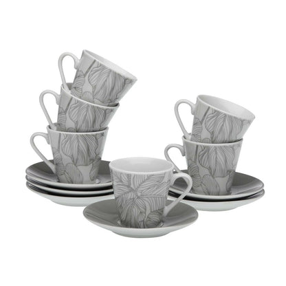 Juego de Tazas de Café Versa Palmera Porcelana  Comprati.