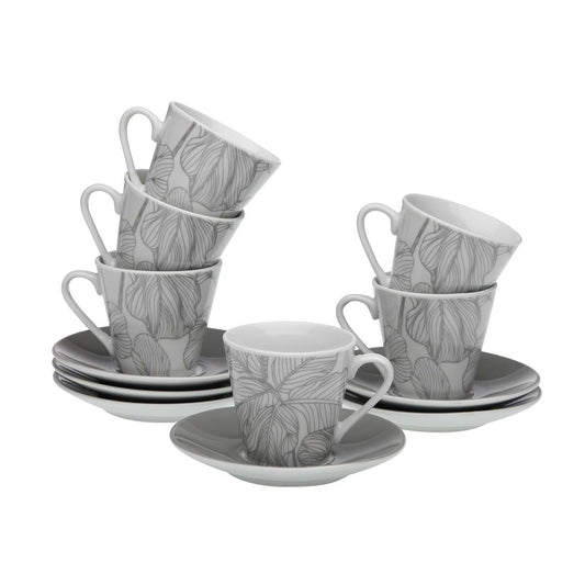 Juego de Tazas de Café Versa Palmera Porcelana  Comprati.