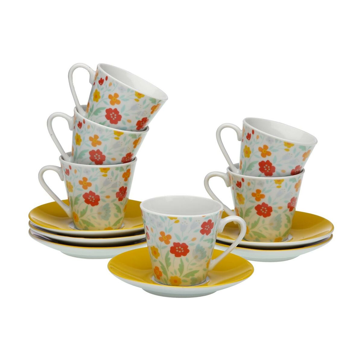 Juego de Tazas de Café Versa Flandes 6 Unidades Porcelana  Comprati.